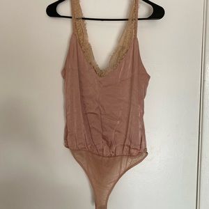 Blush Satin/Lace Bodysuit
